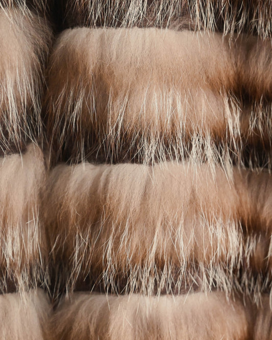 皮草綴飾喀什米爾古著毛衣外套