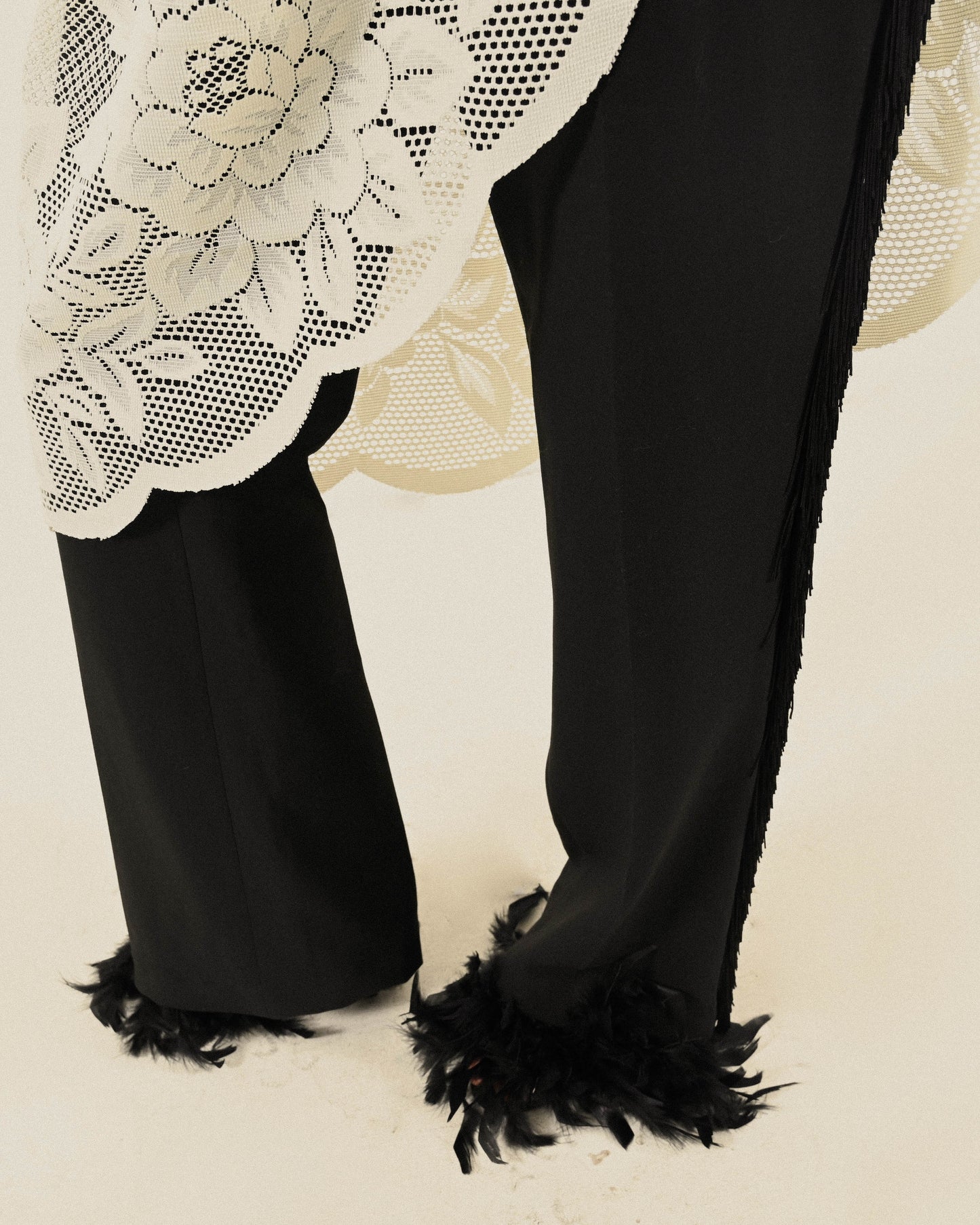 Upcycling花卉蕾絲裝飾圍裙