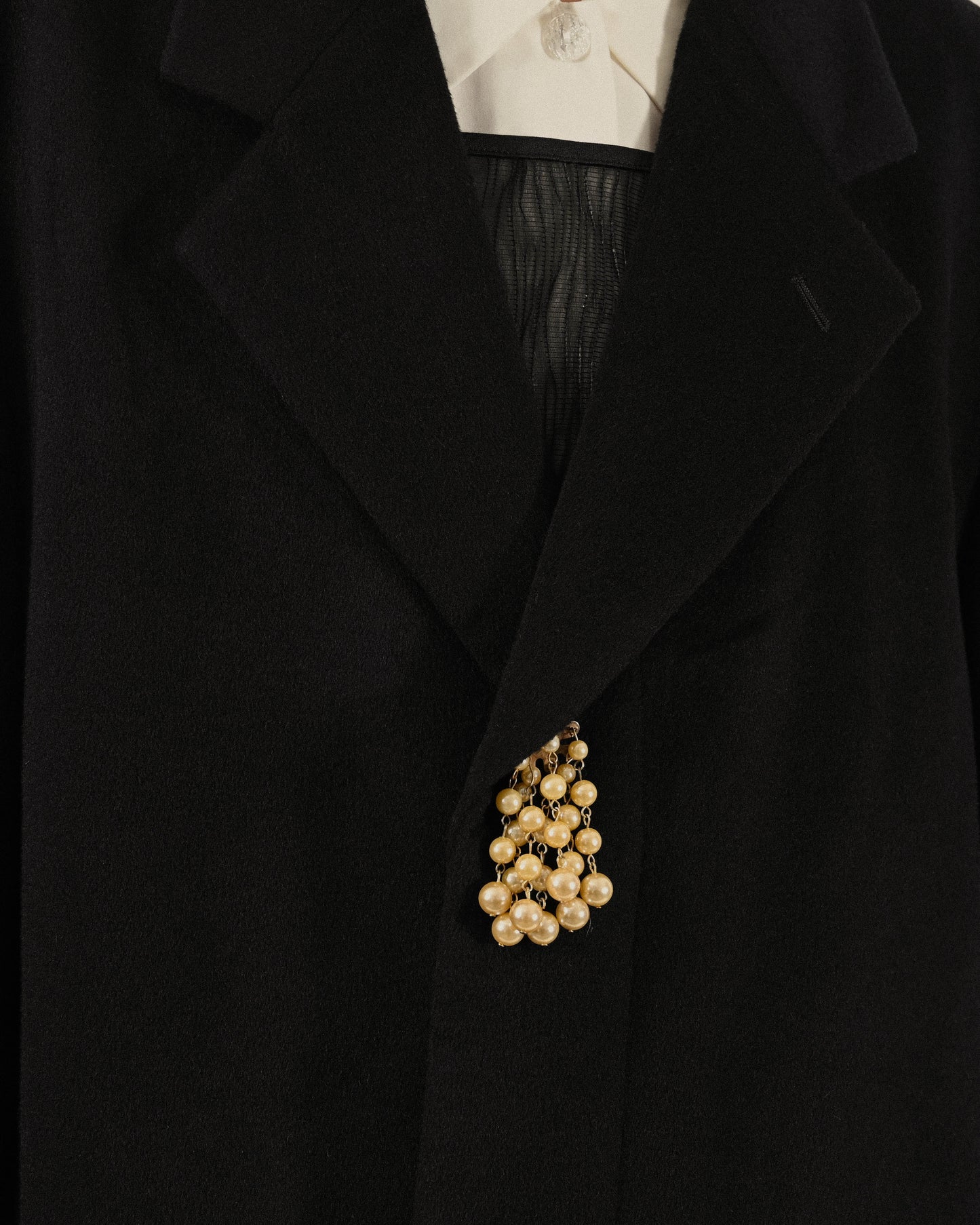 珍珠串接古著別針