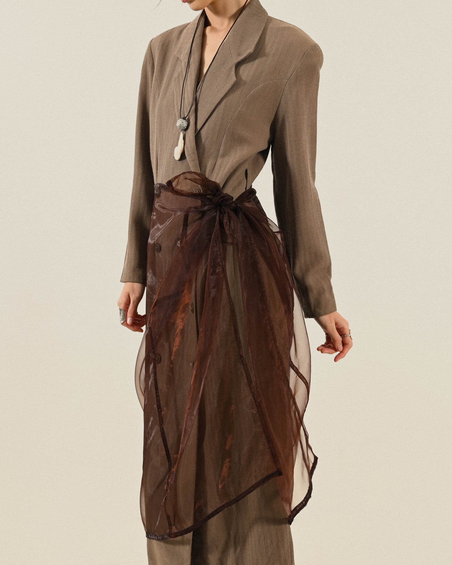 光澤紗質綁結飾片