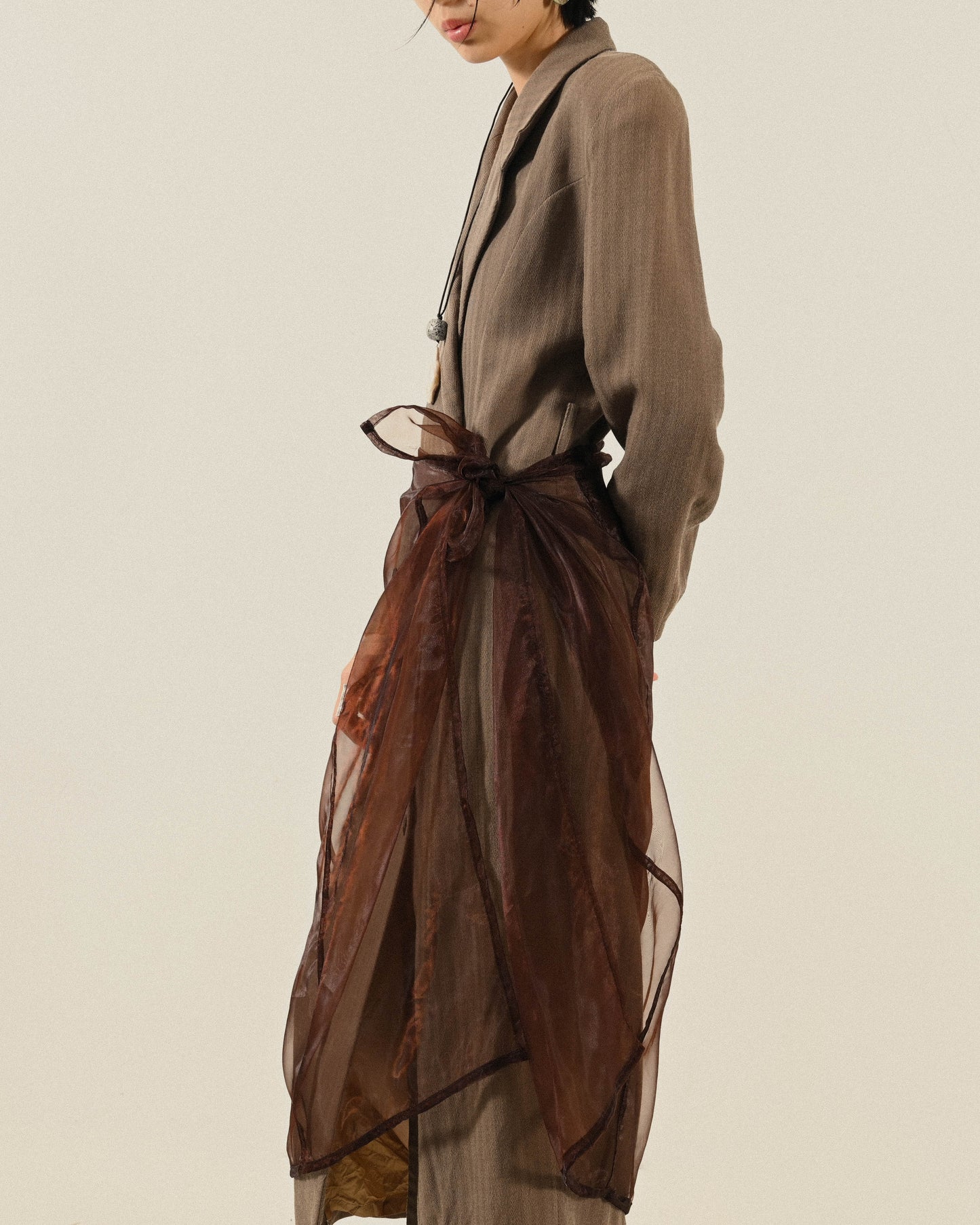 光澤紗質綁結飾片