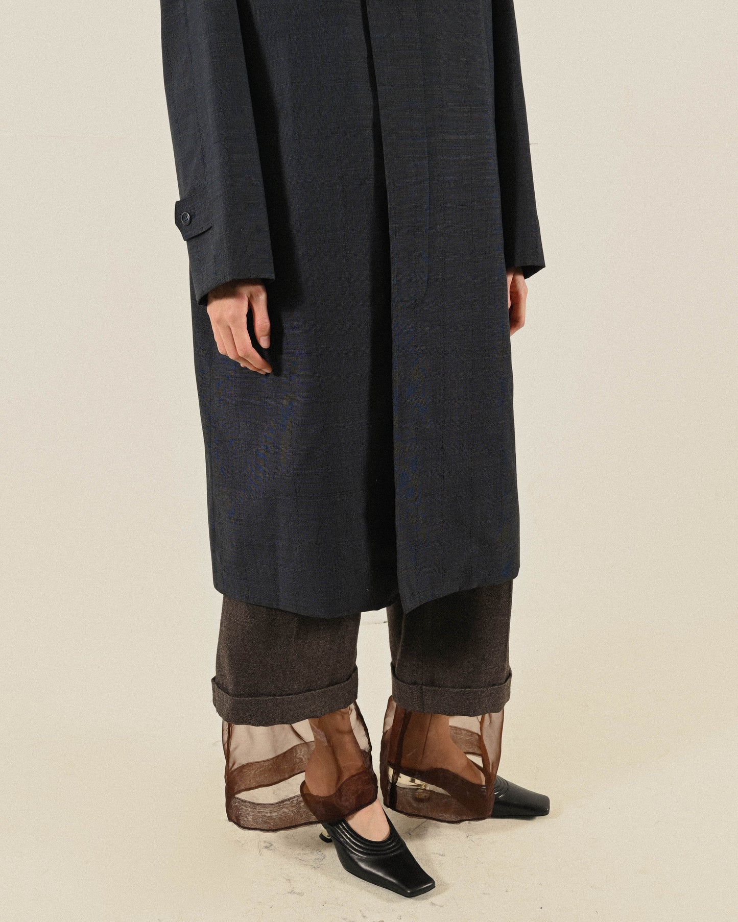 日本製經典輪廓薄毛古著風衣