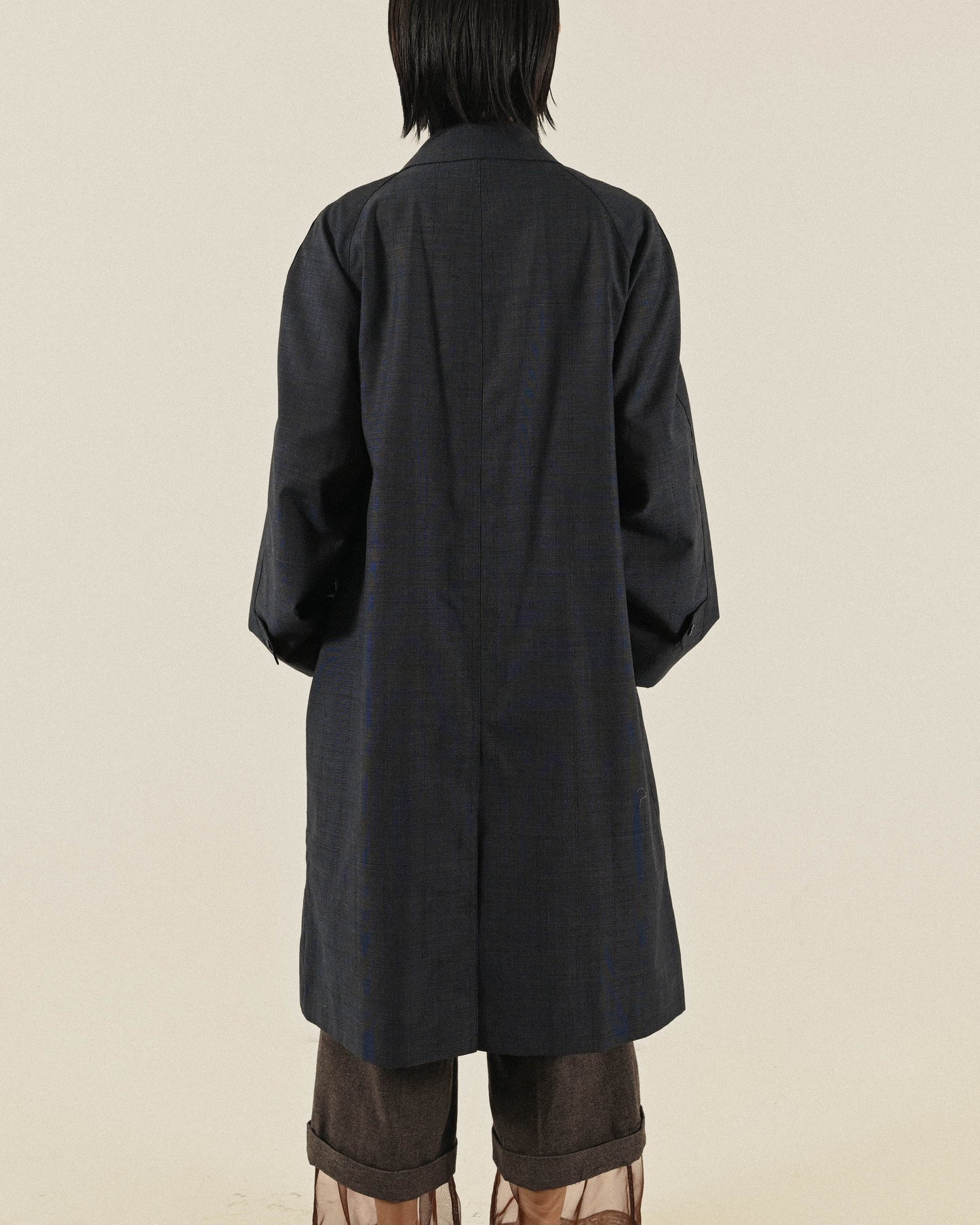 日本製經典輪廓薄毛古著風衣