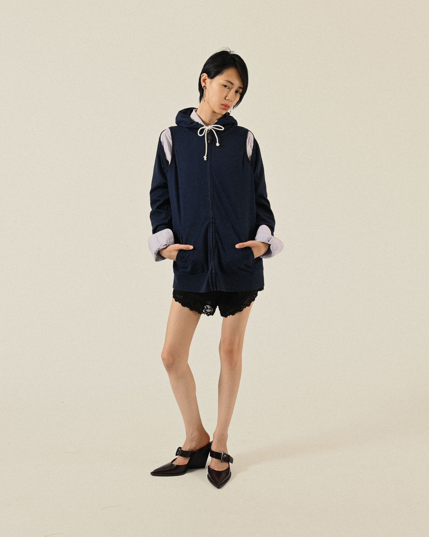 Lacoste經典輪廓古著襯衫