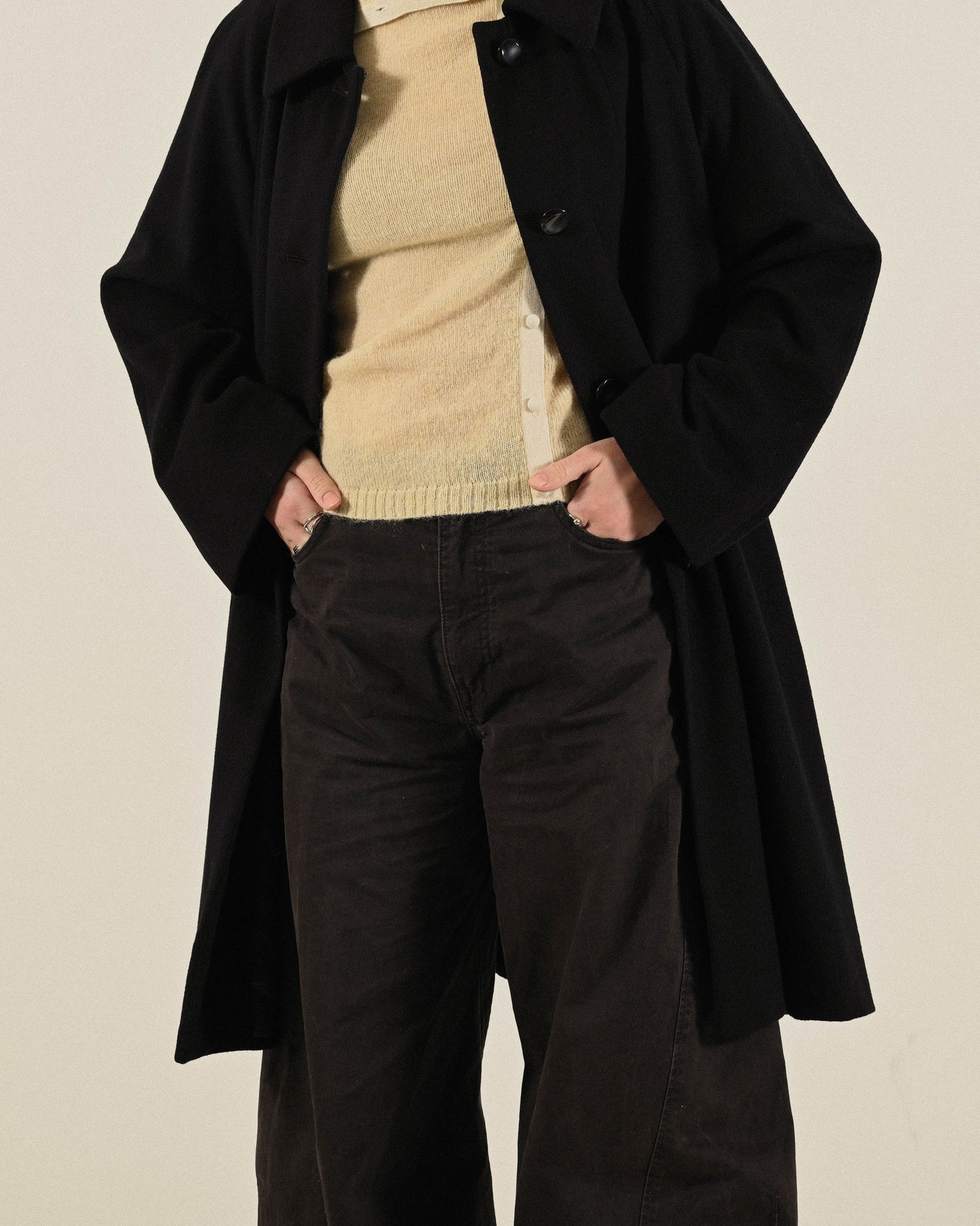 日本製100%喀什米爾羊毛古著大衣