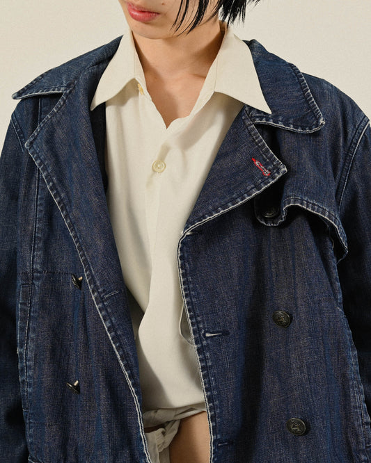 Tommy Hilfiger雙排釦牛仔古著夾克外套