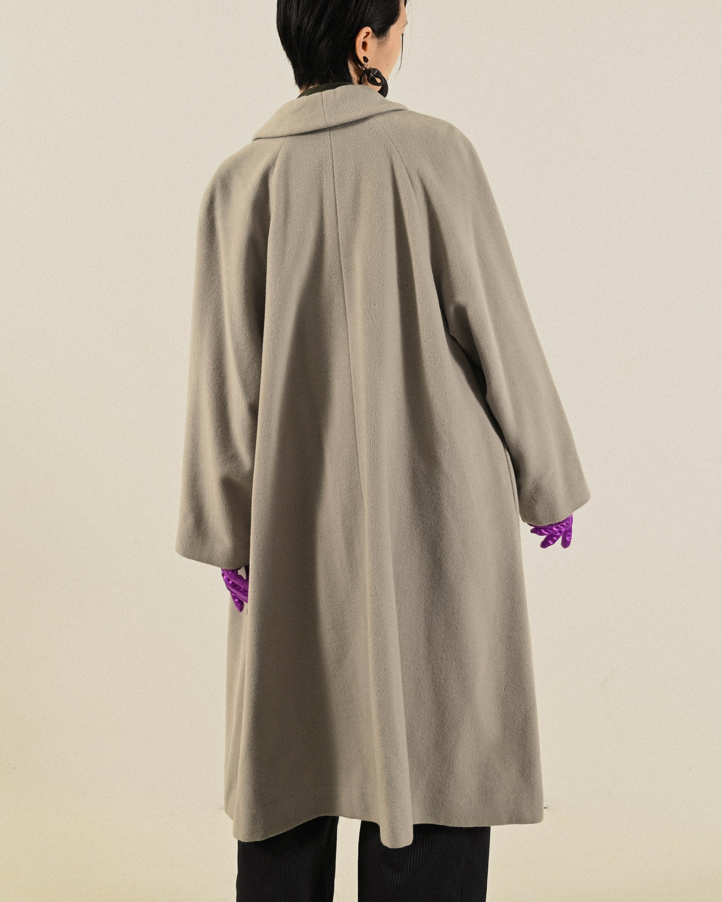 日本製100%安哥拉兔毛古著大衣