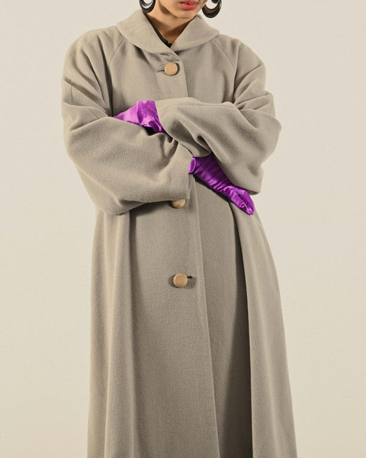 日本製100%安哥拉兔毛古著大衣