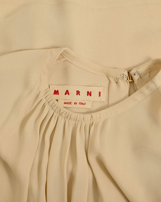 Marni精工抽褶古著上衣