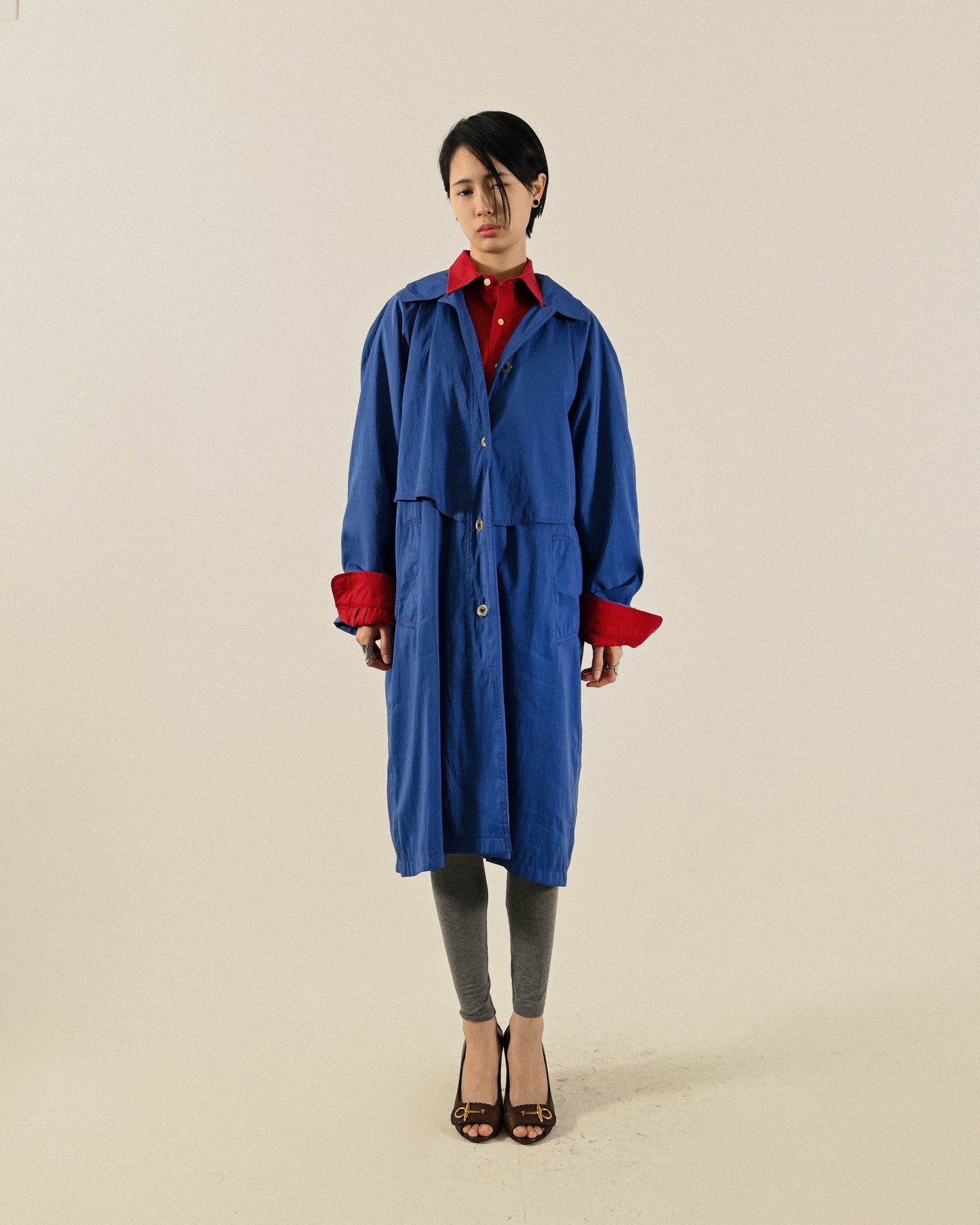 美國製鮮明色彩機能古著風衣