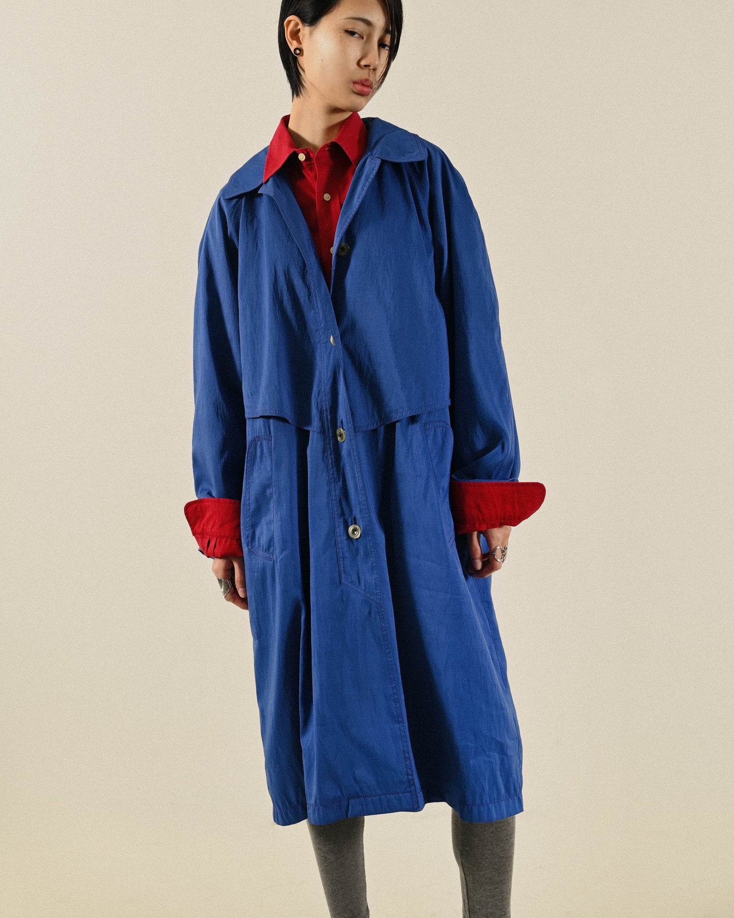 美國製鮮明色彩機能古著風衣