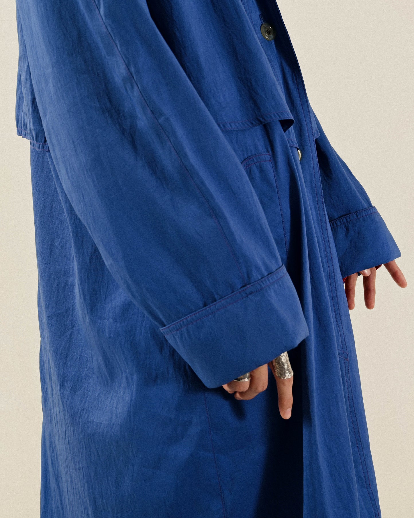 美國製鮮明色彩機能古著風衣