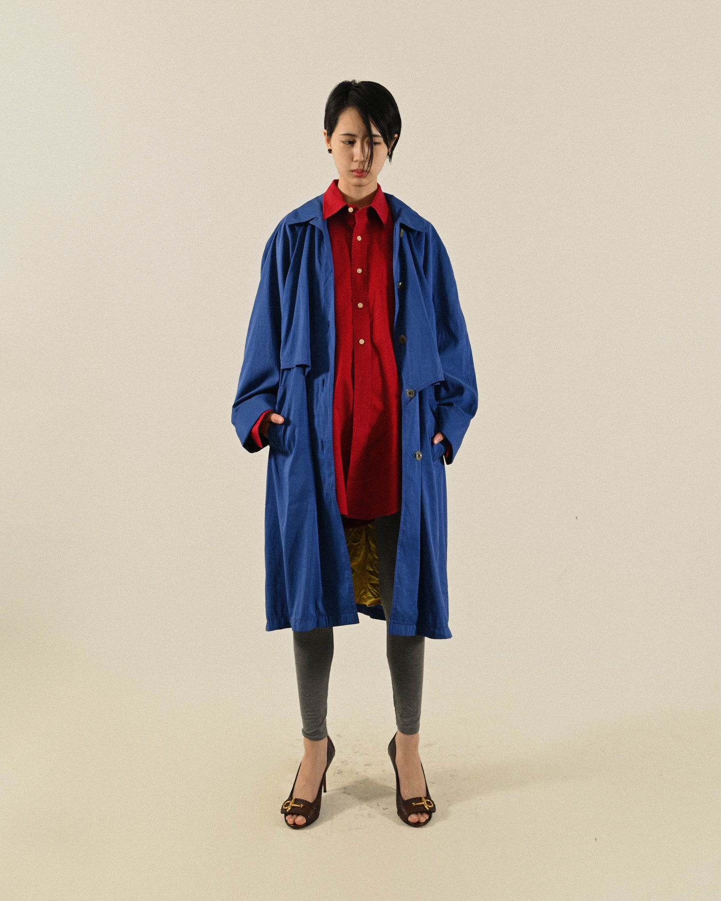 美國製鮮明色彩機能古著風衣