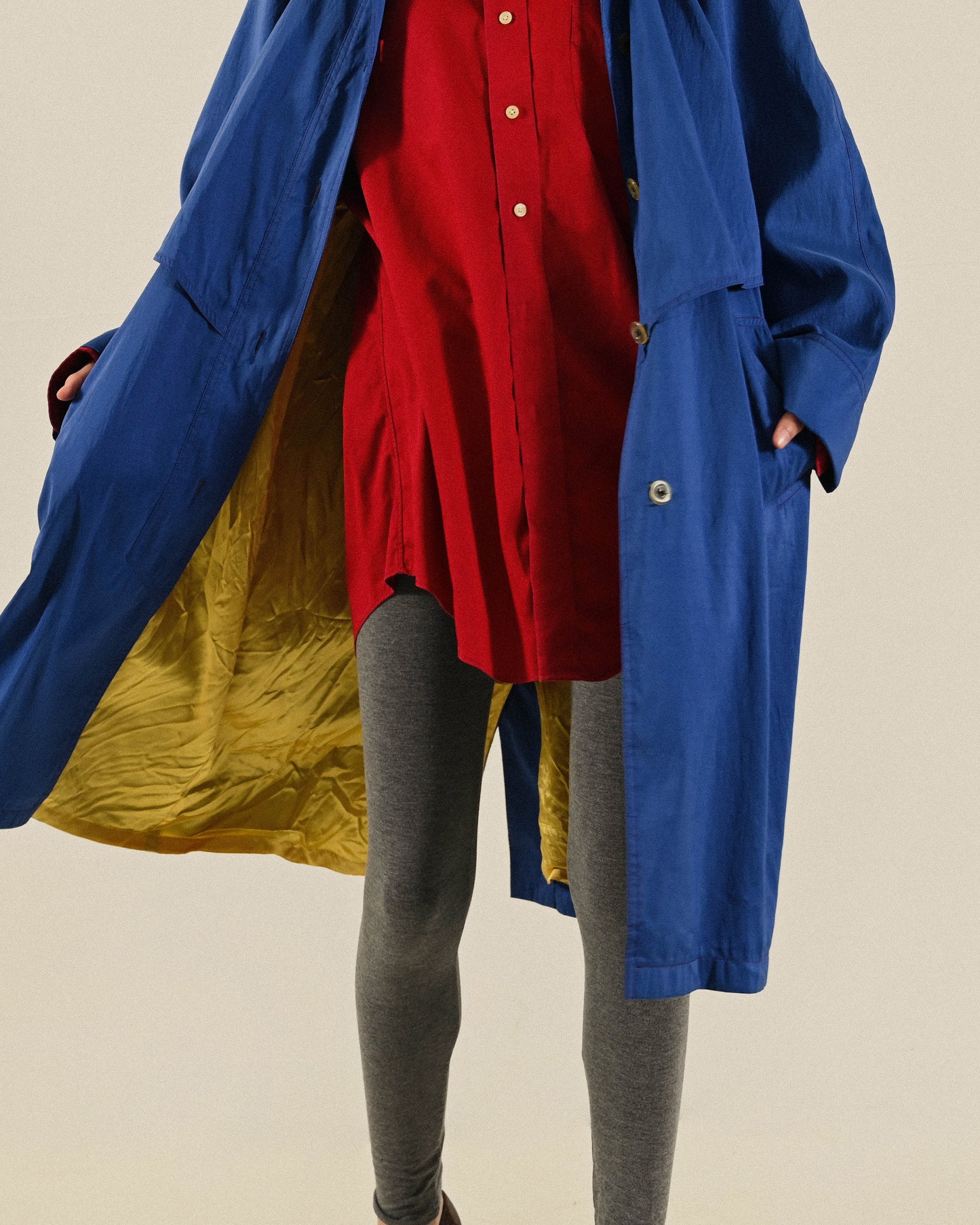 美國製鮮明色彩機能古著風衣