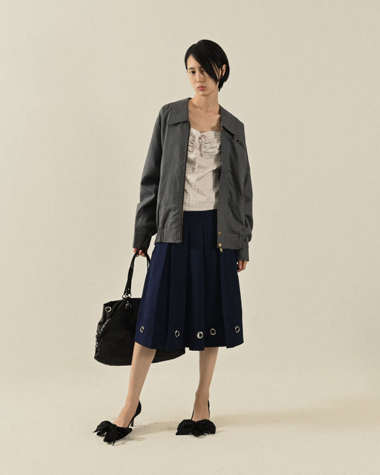 薄毛緹花布勞森古著外套