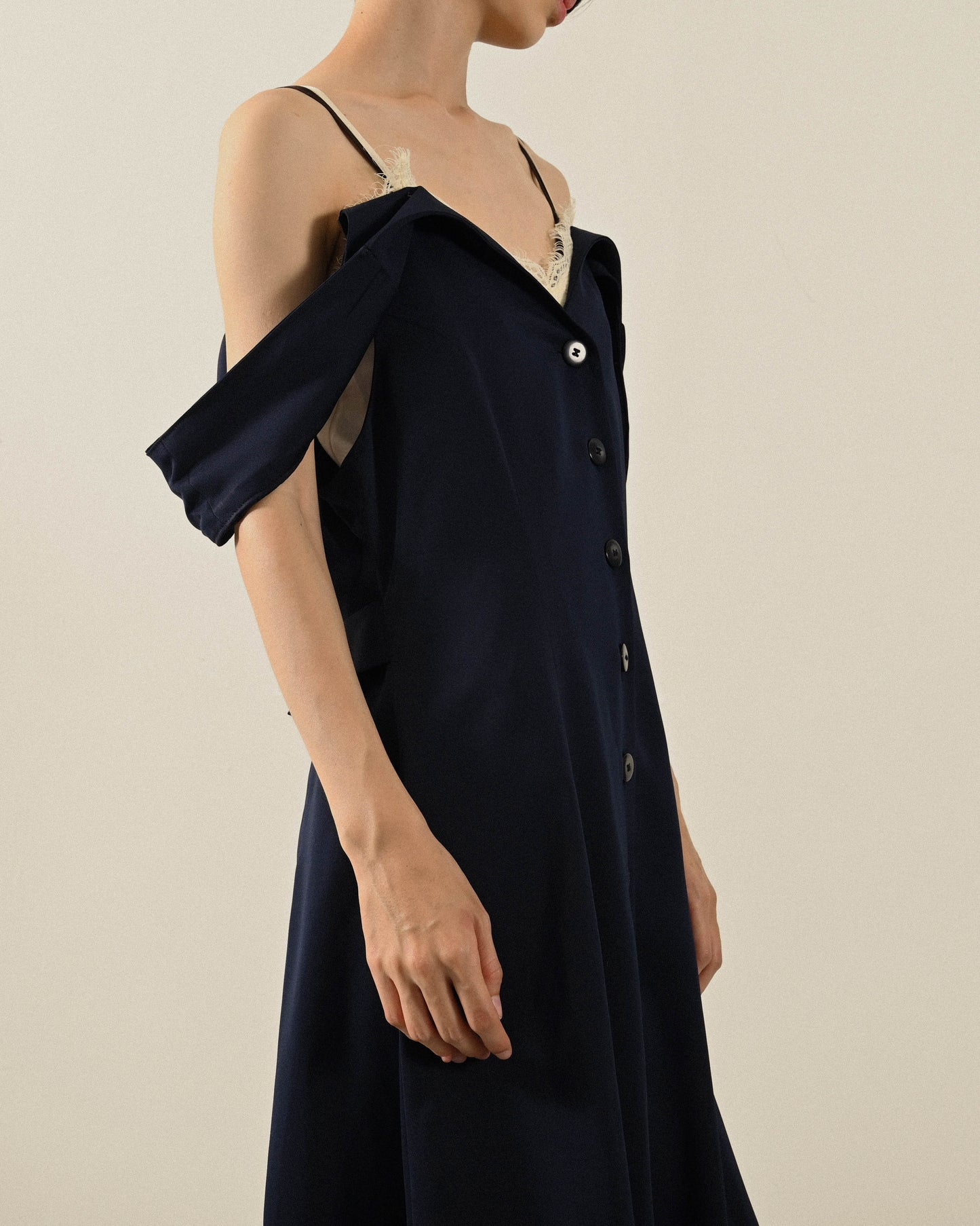 Upcycling垂墜肩帶古著洋裝