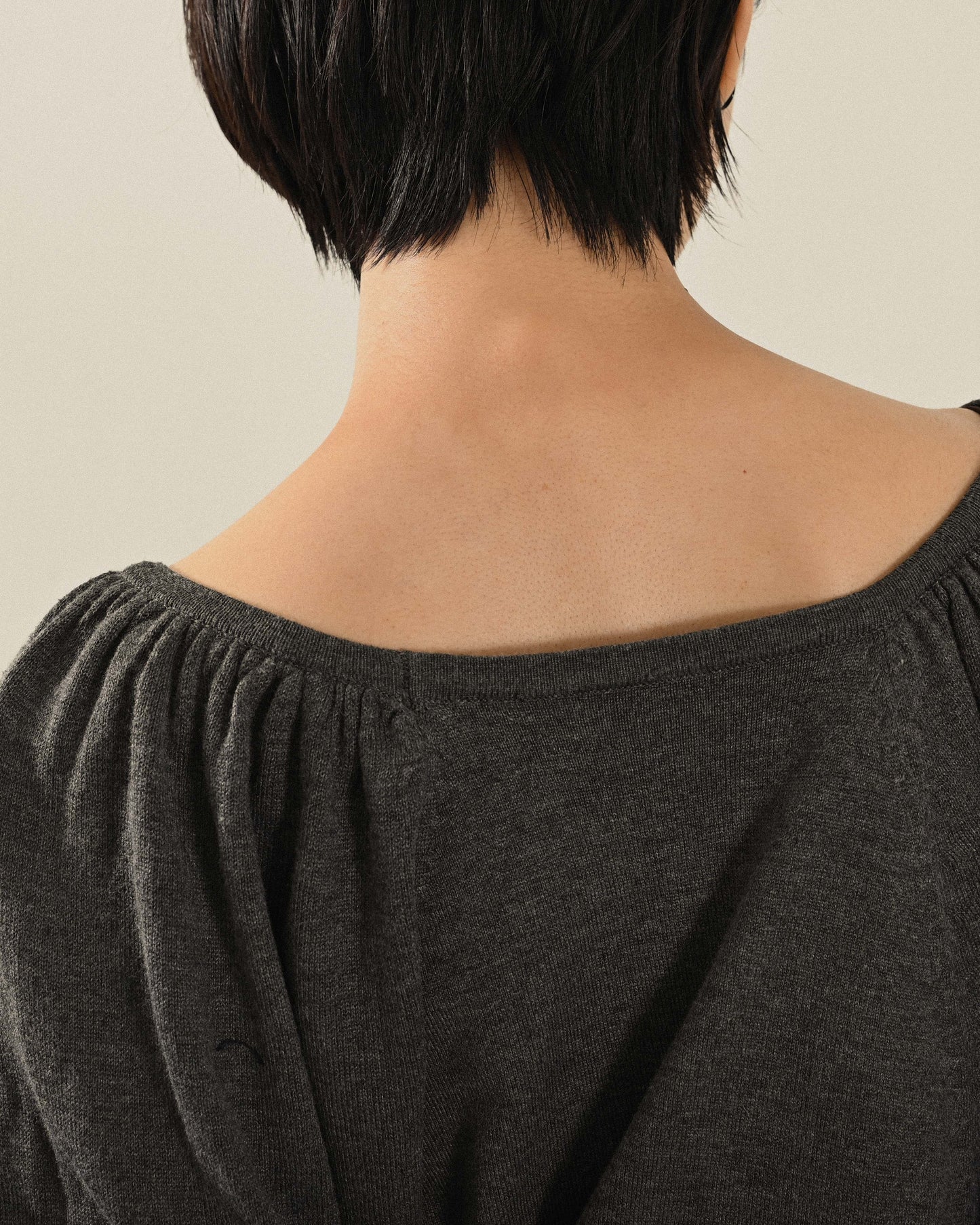 螺紋拼接毛料針織古著洋裝