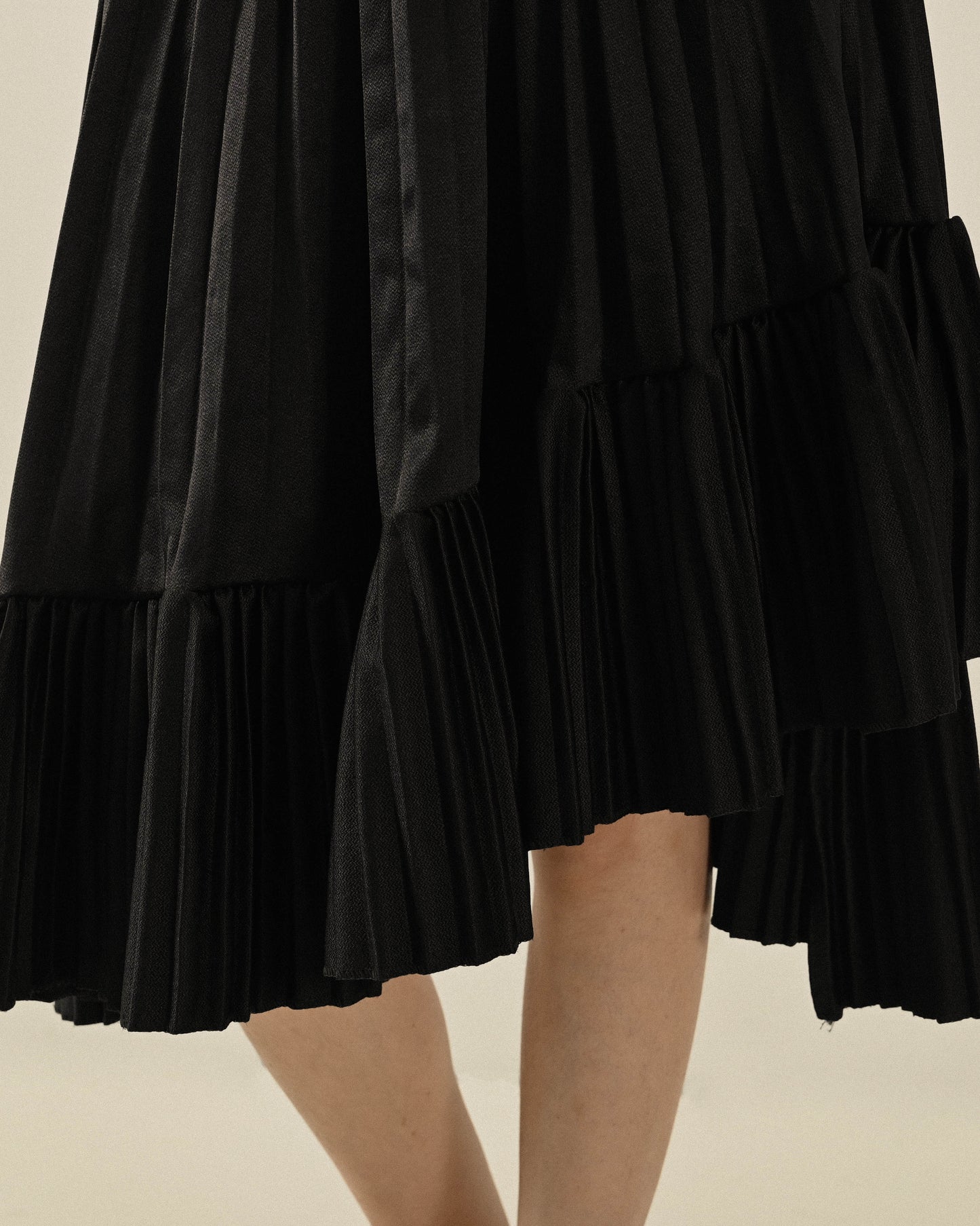 Upcycling拼接設計百褶古著裙