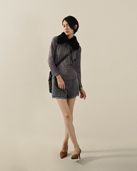 Upcycling雙層製作古著短褲