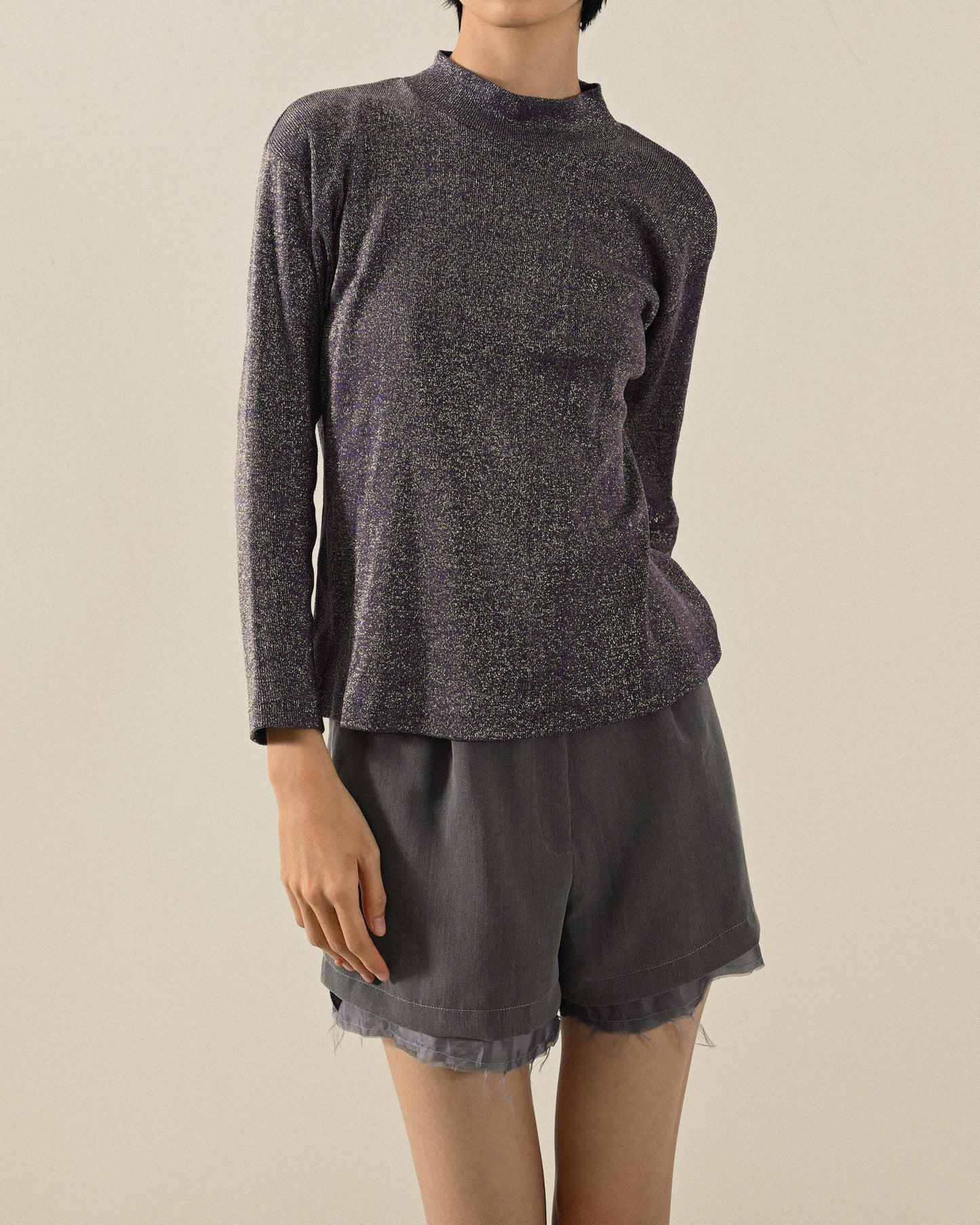 金屬光澤金蔥古著上衣