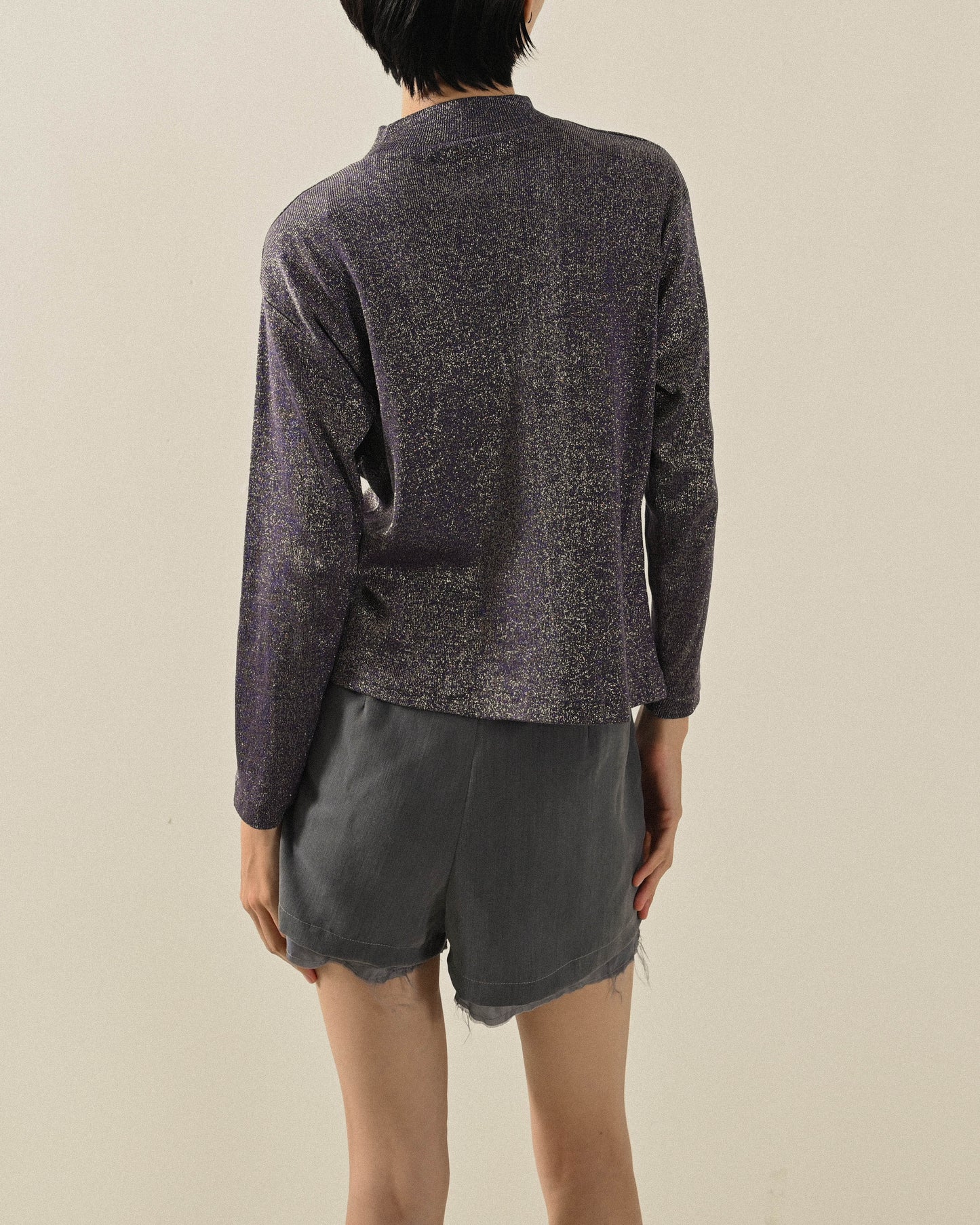 金屬光澤金蔥古著上衣