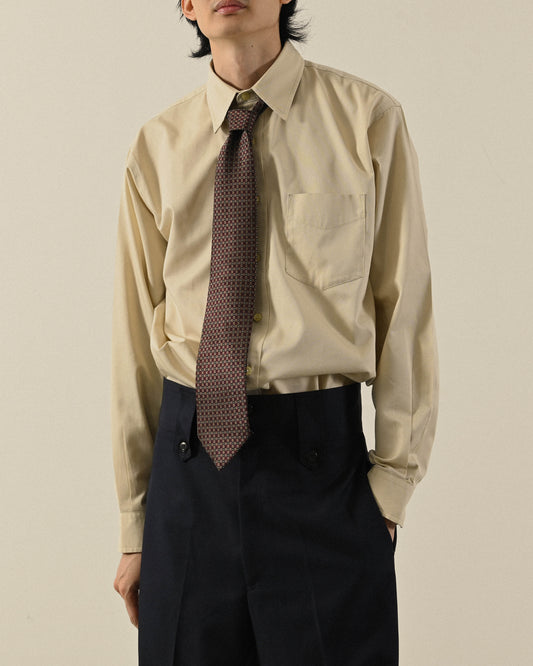 經典輪廓純色古著襯衫