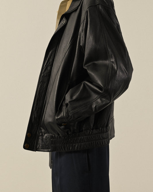 經典輪廓古著皮衣外套