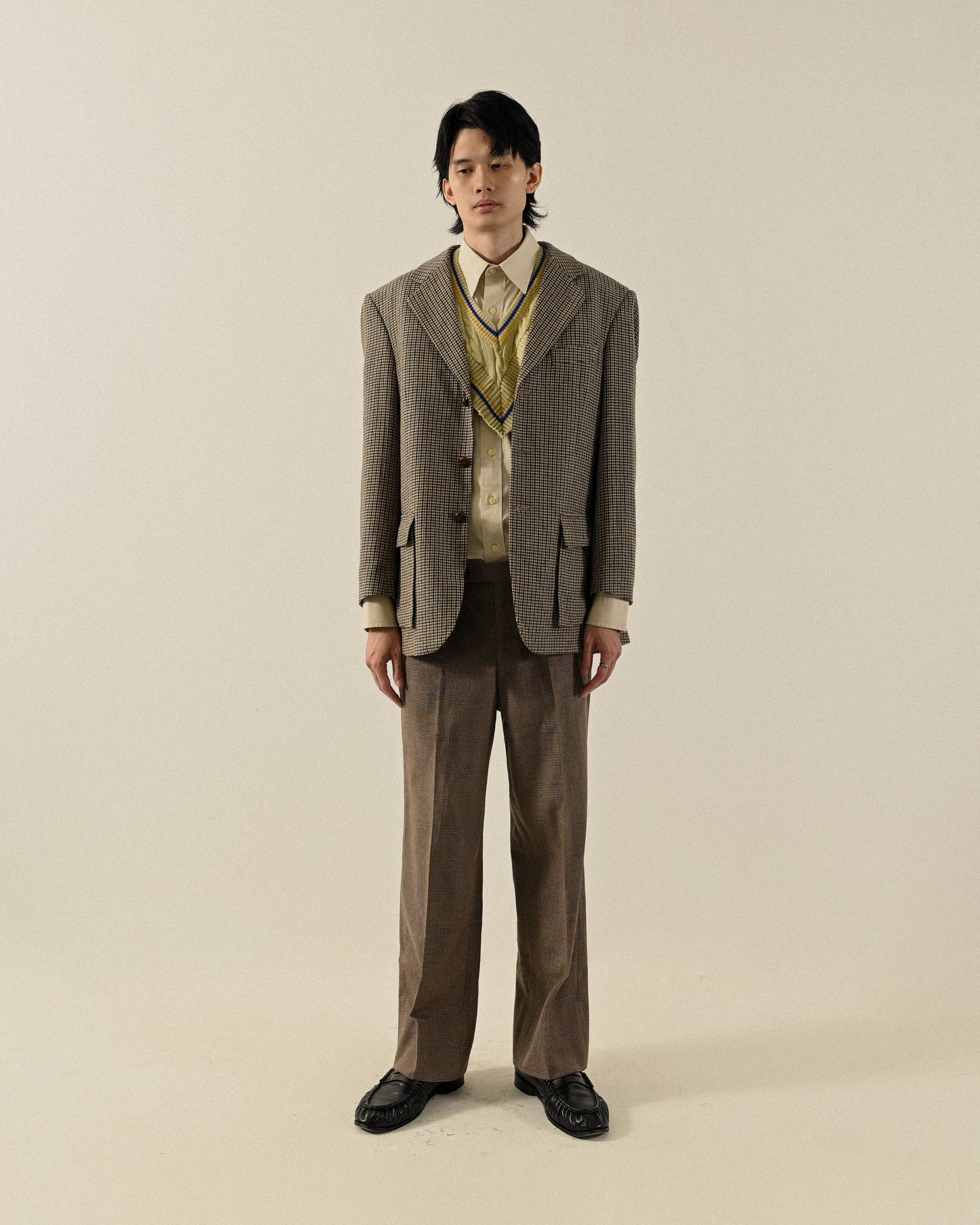 千鳥花呢獵裝古著西裝外套