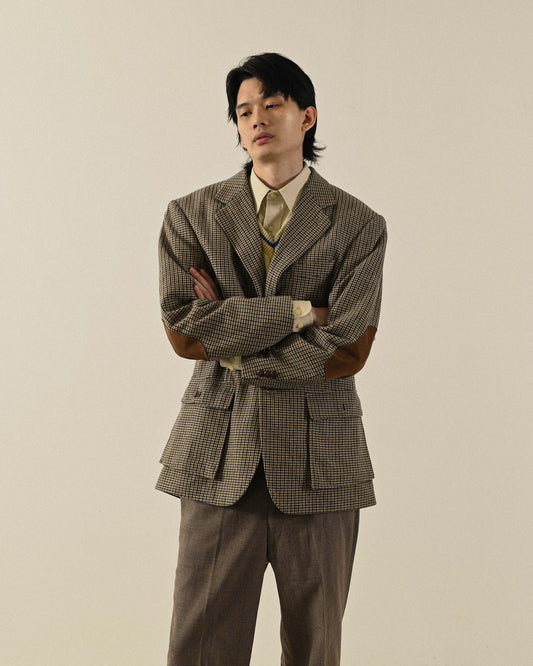 千鳥花呢獵裝古著西裝外套