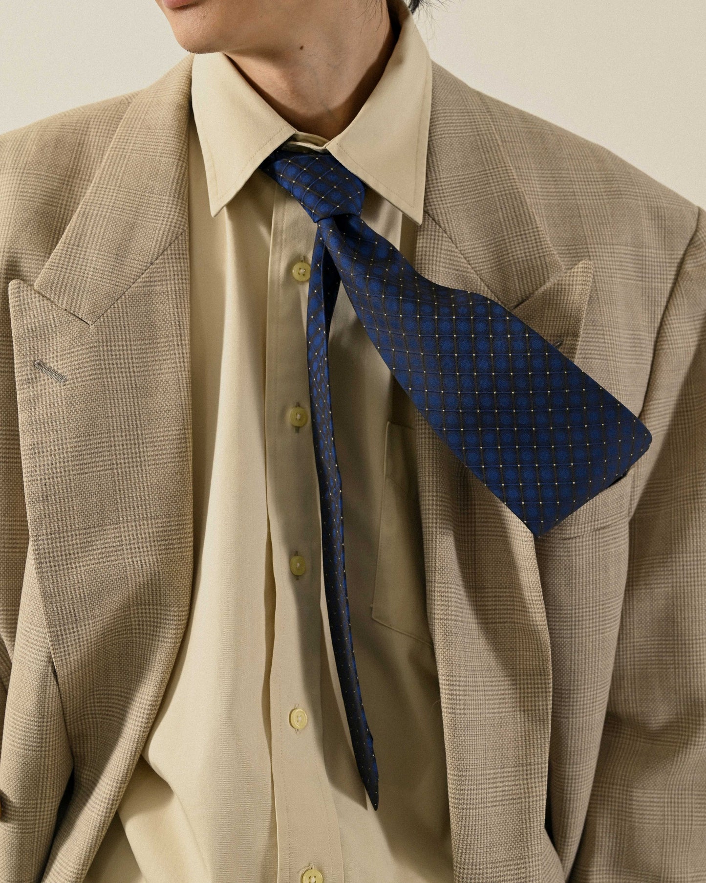 刺繡綴飾緹花古著領帶