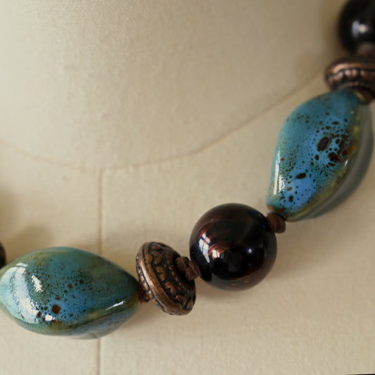 陶瓷珠飾古董項鍊
